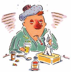 affected by a rhinovirus